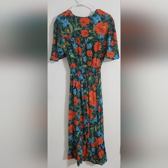 Anthropologie ABEL THE LABEL Midi Fantasy Tropical Dress Size S - Picture 7 of 10
